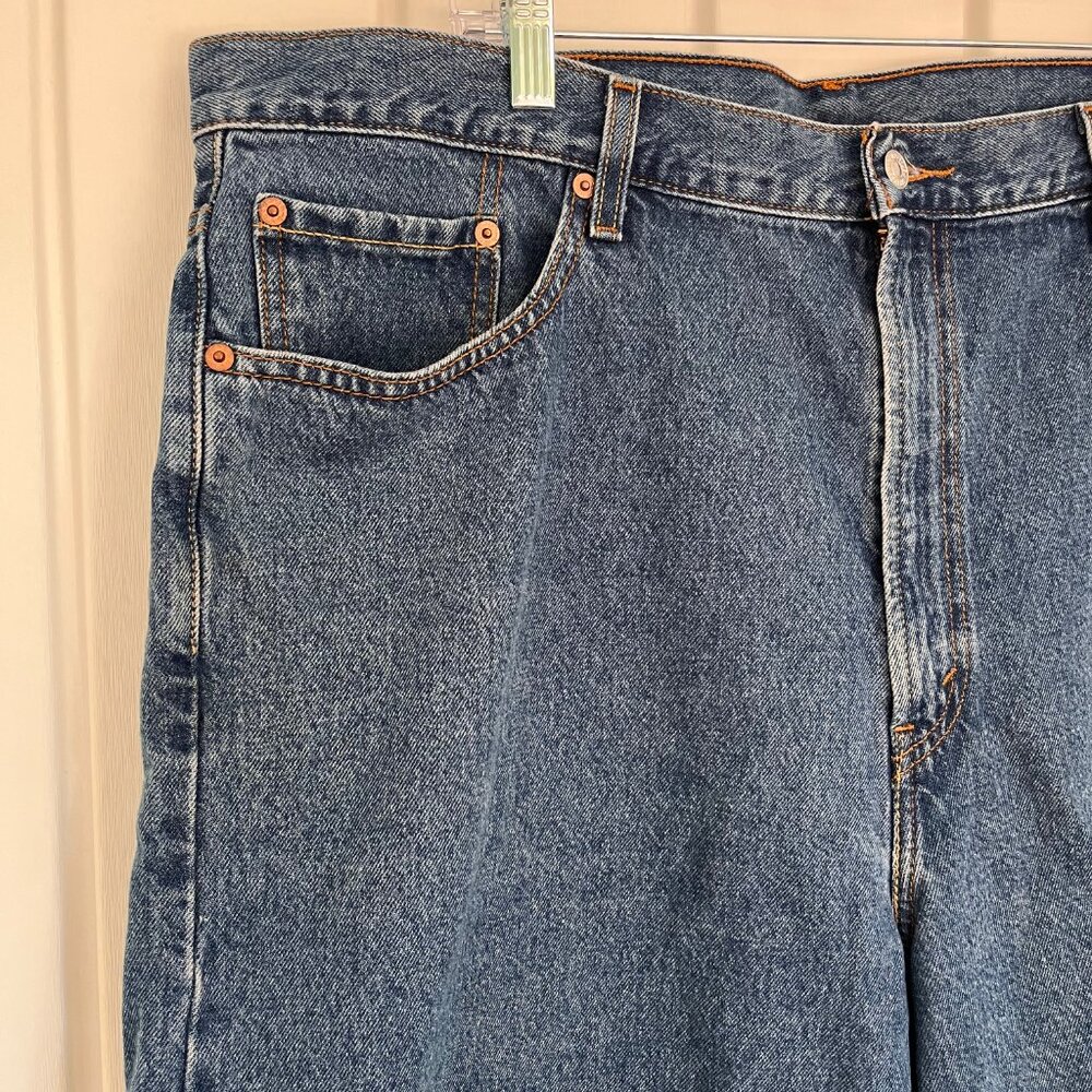Levis 550 Relaxed Fit Denim Jean Shorts Dad Baggy Y2K Men 42 - Picture 2 of 7